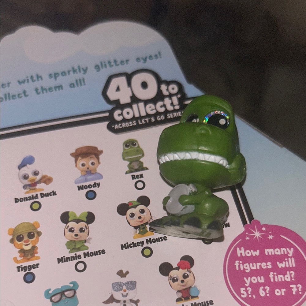 COPY - Disney doorables around the world Green Rex Figurine with Glitter Eyes